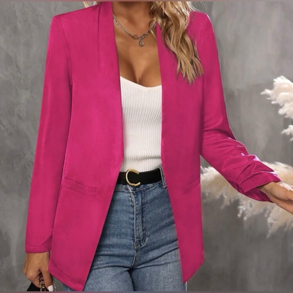 SHEIN Fuchsia Blazer for Women